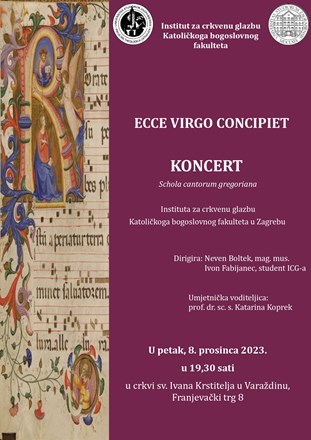 Koncert ECCE VIRGO CONCIPIET u franjevačkoj crkvi u Varaždinu